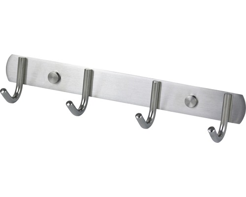 Garderoberek met vier haken van roestvrij staal
