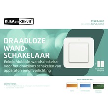 KLIKAANKLIKUIT® Draadloze enkelvoudige/dubbele wandschakelaar AWST-9000 wit-thumb-7