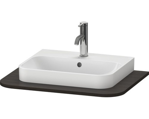 DURAVIT Wastafelblad met uitsparing Happy D.2 Plus geborsteld walnoot 65x48x1,6 cm