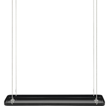 Hangende plank met staalkabelophanging