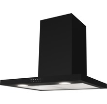 Zwarte afzuigkap met verlichting