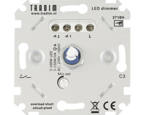 TRADIM LED Muurdimmer 2710H 150W (R,C) TRADIM LED Muurdimmer 2710H 150W (R,C)