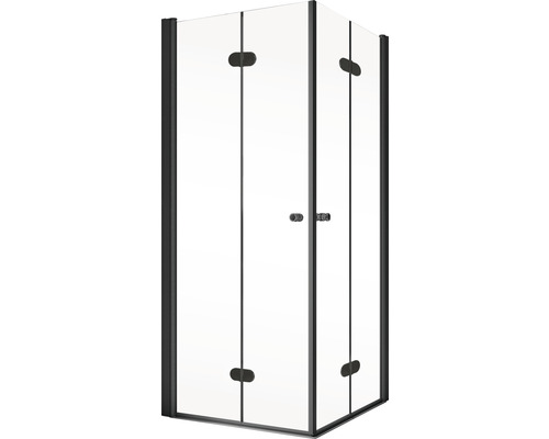 Hoekdouche met zwart frame