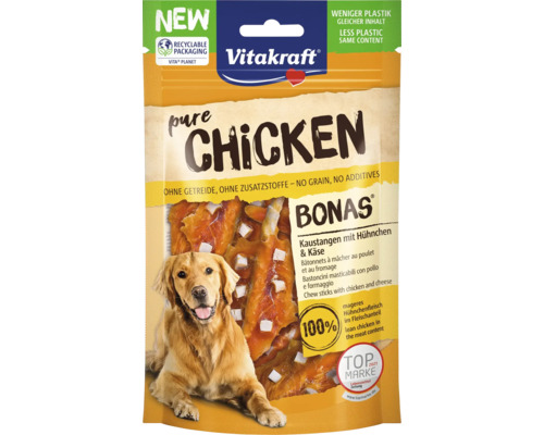 VITAKRAFT Bonas Stick Kip en Kaas 80 gram Vitakraft Bonas kauwstaven met kip en kaas voor honden in recyclebare verpakking