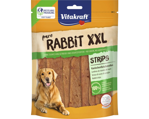 VITAKRAFT Vleesstrips Rabbit XXL 250 gram Vitakraft Pure Rabbit XXL hondensnacks in recyclebare verpakking