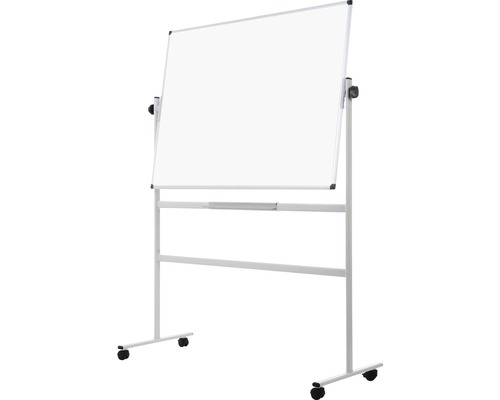Draaibaar whiteboard op wielen voor presentaties en notities
