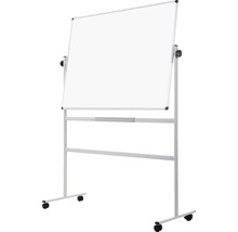 Draaibaar whiteboard op wielen voor presentaties en notities