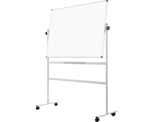 Draaibaar whiteboard op wielen