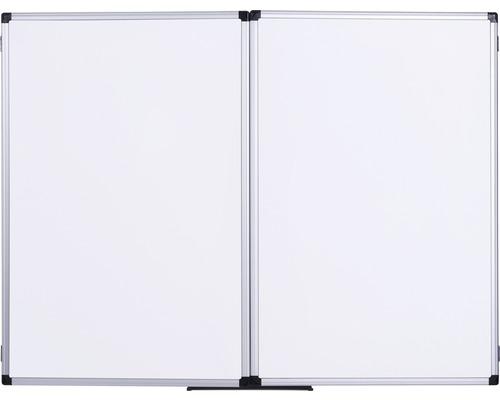 Dubbel whiteboard met frame
