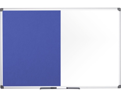 BI-OFFICE Combinatiebord vilt- en magneetbord blauw/wit 60x45 cm