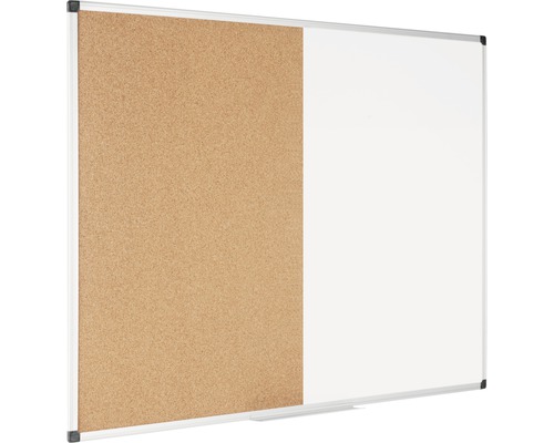 Combinatie van kurk en whiteboard met frame