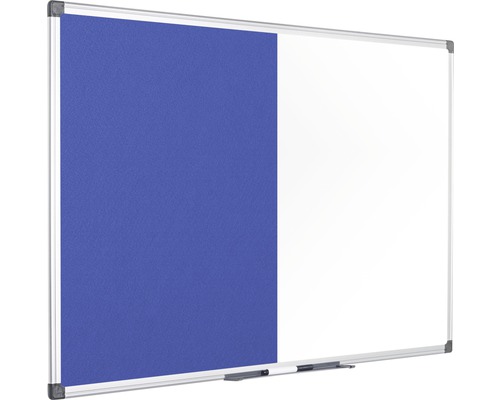 Combinatie van whiteboard en prikbord met aluminium frame