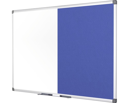 Combinatie van whiteboard en prikbord met aluminium frame