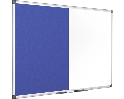 Combinatie van prikbord en whiteboard met stifthouder