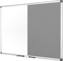 Combinatie van whiteboard en prikbord met aluminium frame