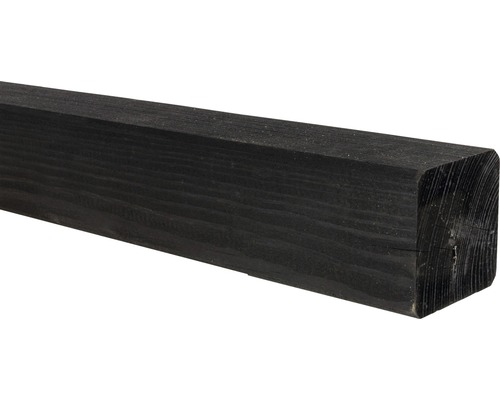 Steunpaal grenen geïmpregneerd zwart 6,8x6,8x270 cm