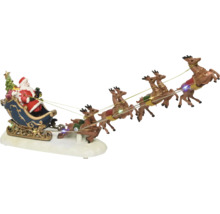 Decoratieve kerstscène met Santa en rendierslee