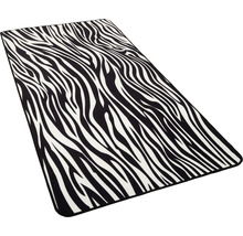 Vloerkleed laagpolig zebraprint 67x170 cm