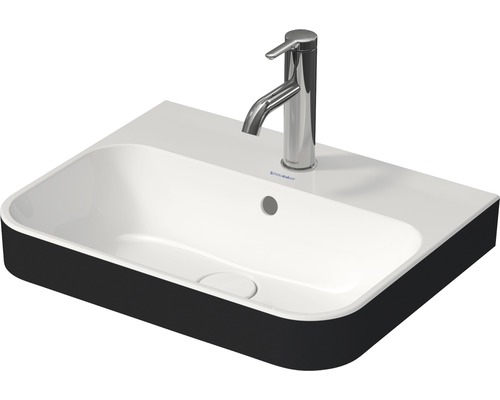 DURAVIT Waskom Happy D.2 Plus antraciet mat/wit glanzend 50x40 cm