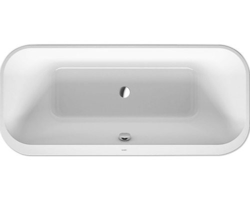 Rechthoekig bad met centrale afvoer