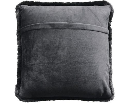 Decoratief kussen met rand van imitatiebont en zak