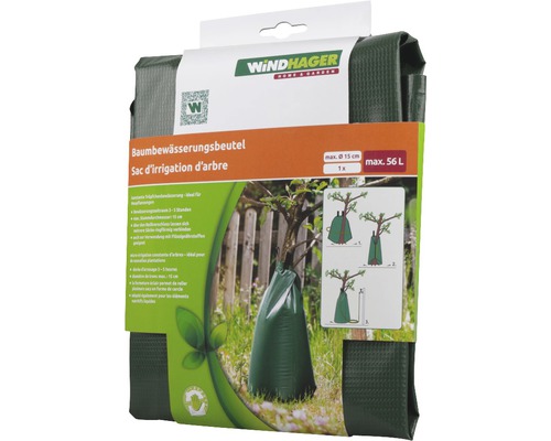Boomwaterzak met een maximaal volume van 56 liter en een maximale diameter van 15 centimeter