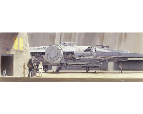 KOMAR Fotobehang papier 4-4112 Disney Edition 4 Star Wars RMQ Millenium Falcon 368x127 cm