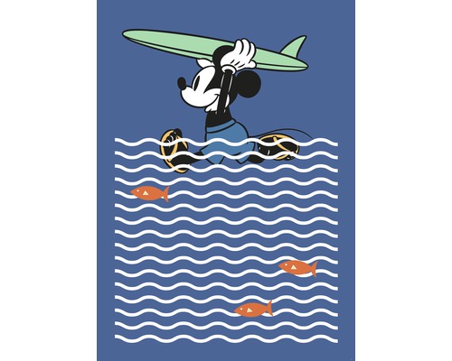 KOMAR Fotobehang vlies DX4-025 Disney Edition 4 Mickey gone Surfin' 200x280 cm Mickey Mouse met surfboard op het water