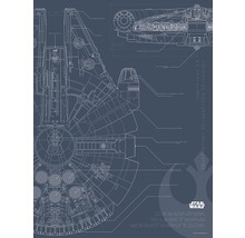 KOMAR Poster Star Wars Blueprint Falcon 30x40 cm