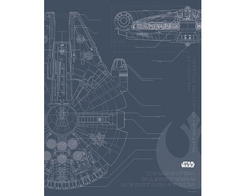 KOMAR Poster Star Wars Blueprint Falcon 40x50 cm