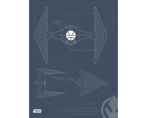 KOMAR Poster Star Wars Blueprint Sith TIE-Fighter 30x40 cm