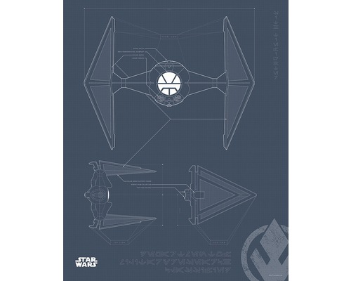 KOMAR Poster Star Wars Blueprint Sith TIE-Fighter 40x50 cm