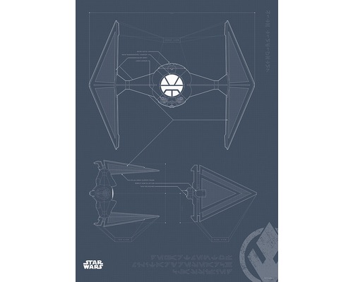 KOMAR Poster Star Wars Blueprint Sith TIE-Fighter 50x70 cm