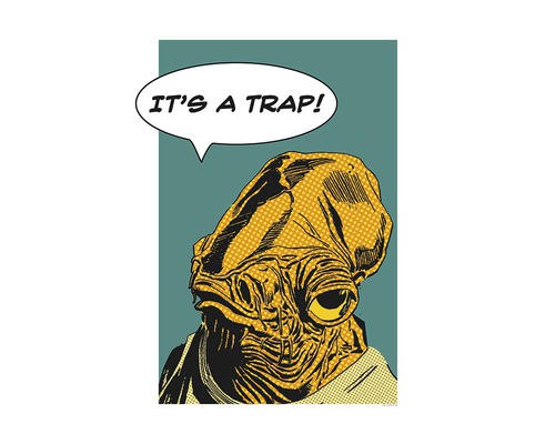 KOMAR Poster Star Wars Classic Comic Quote Ackbar 50x70 cm