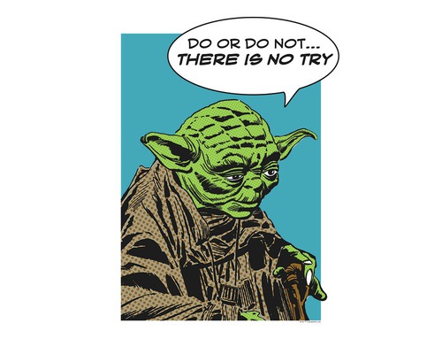 KOMAR Poster Star Wars Classic Comic Quote Yoda 30x40 cm