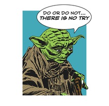 KOMAR Poster Star Wars Classic Comic Quote Yoda 40x50 cm