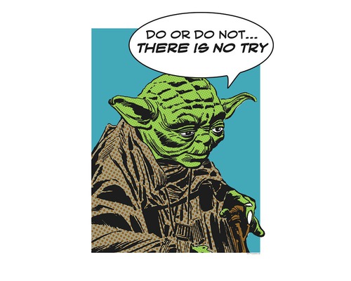 KOMAR Poster Star Wars Classic Comic Quote Yoda 40x50 cm