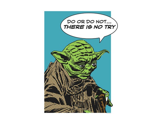 KOMAR Poster Star Wars Classic Comic Quote Yoda 50x70 cm