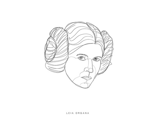 KOMAR Poster Star Wars Classic Force Faces Leia 40x50 cm
