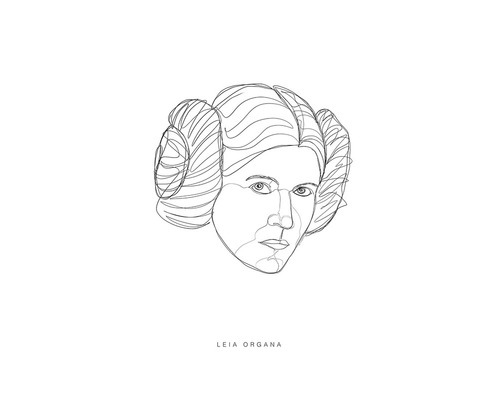 KOMAR Poster Star Wars Classic Force Faces Leia 50x70 cm