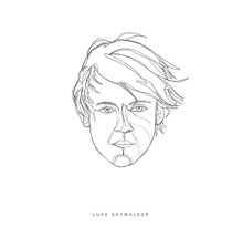 Illustratie van Luke Skywalker als lijntekening