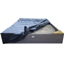 Houten zandbak met afdekking en zand