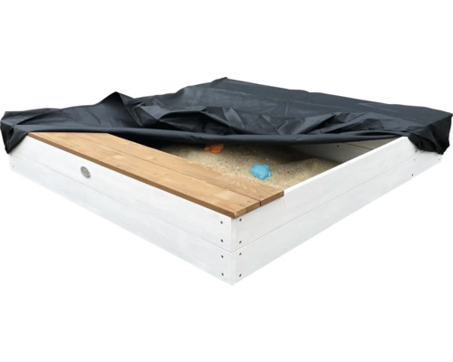 Houten zandbak met afdekking