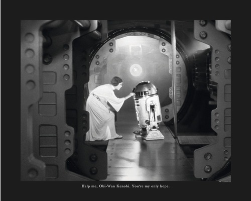 KOMAR Poster Star Wars Classic Leia R2D2 Quote 50x40 cm