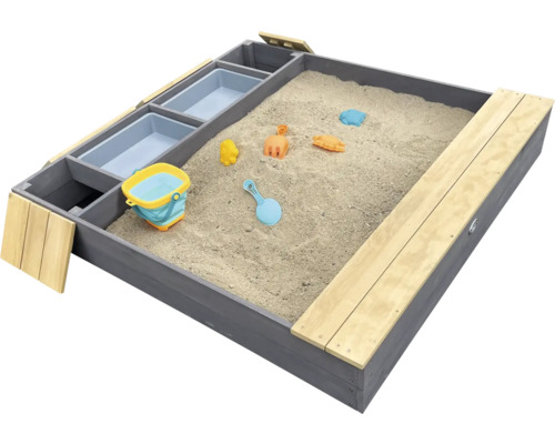 AXI Zandbak Evy hout met waterbakken en opbergruimte grijs/bruin