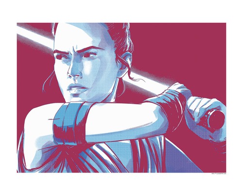 KOMAR Poster Star Wars Faces Rey 40x30 cm