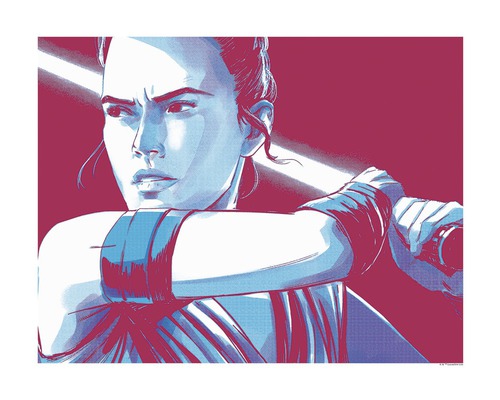 KOMAR Poster Star Wars Faces Rey 50x40 cm