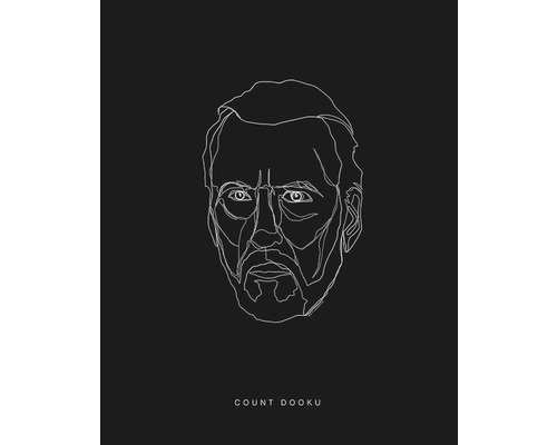 KOMAR Poster Star Wars Lines Dark Side Dooku 40x50 cm