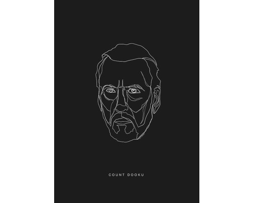 KOMAR Poster Star Wars Lines Dark Side Dooku 50x70 cm