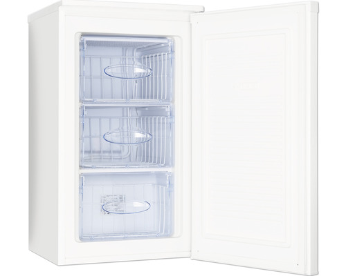 Vriezer met drie lades en open deur